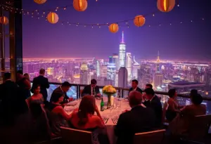 Attendees at the Glitz Gala enjoying festivities and a silent auction.