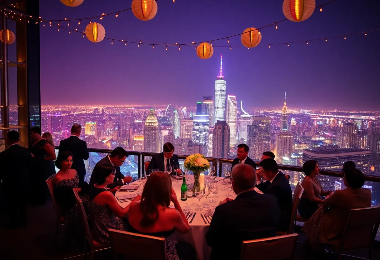 Attendees at the Glitz Gala enjoying festivities and a silent auction.