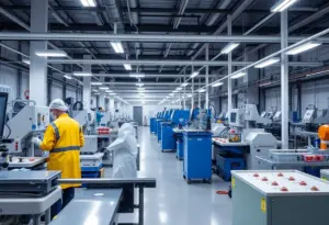 Manufacturing facility for surgical gloves in Louisville's LOUMED District