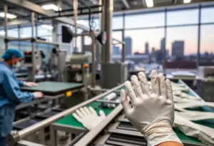 Aerial view of GLVUS medical manufacturing facility in Louisville