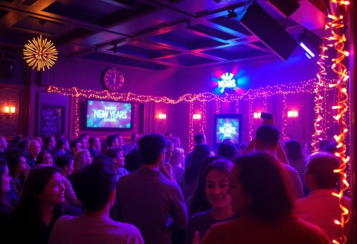 Comedy show with audience enjoying a performance
