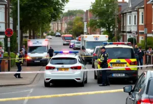 Police investigating the scene of a hit-and-run in Taylor Berry neighborhood