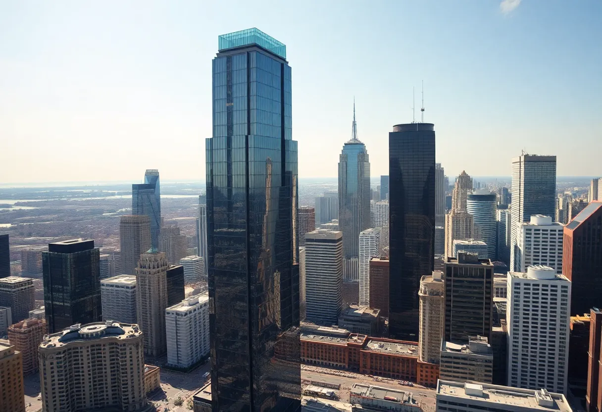 Humana Tower, a 27-story skyscraper with distinctive architectural design in downtown Louisville.