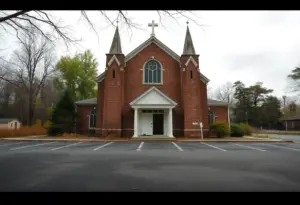 Exterior of Immaculate Heart of Mary Parish in Louisville