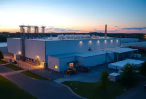 Exterior view of the International Paper facility in Louisville, Kentucky.