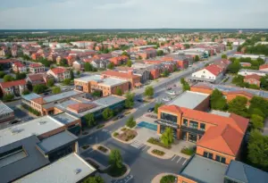 Mixed-use development in suburban Atlanta illustrating modern real estate investments.
