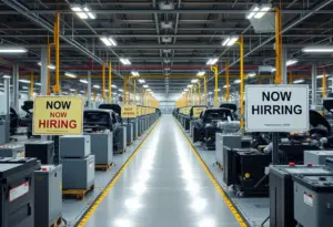 Empty Ford battery plant in Kentucky after layoffs