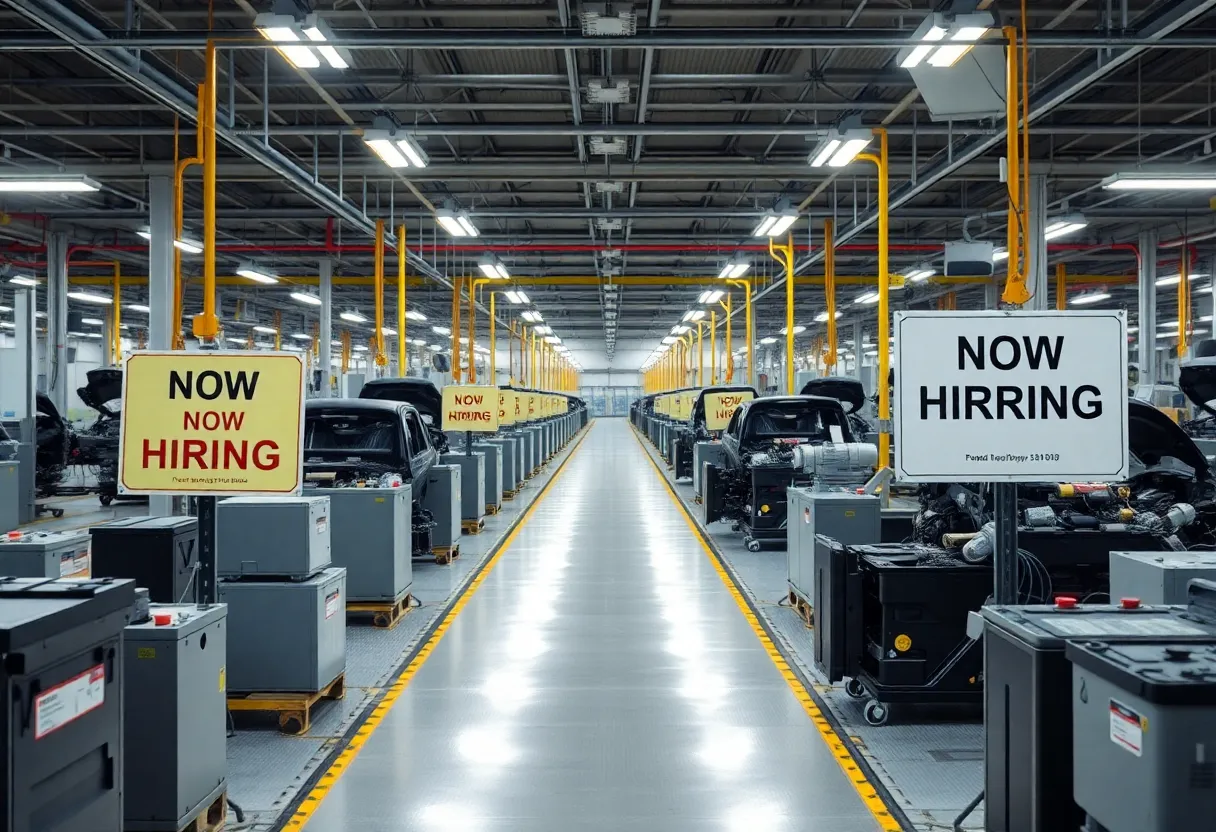 Empty Ford battery plant in Kentucky after layoffs