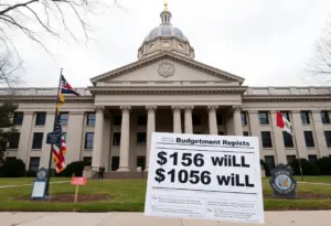 Government building with budget report showcasing Kentucky's budget plan