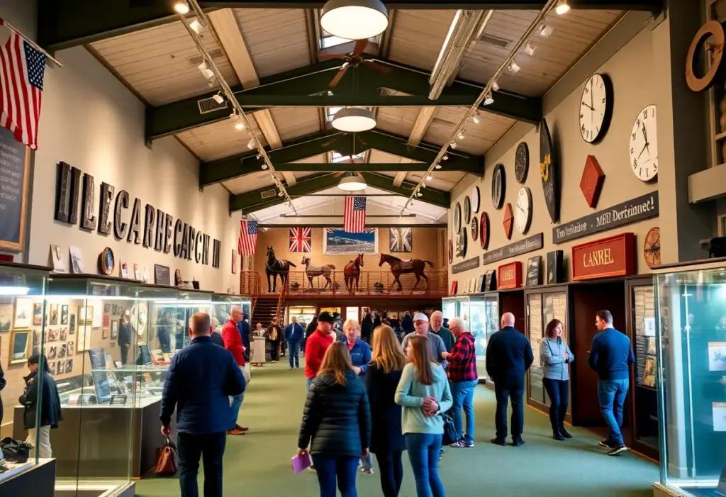 Visitors exploring the exhibits at the Kentucky Derby Museum