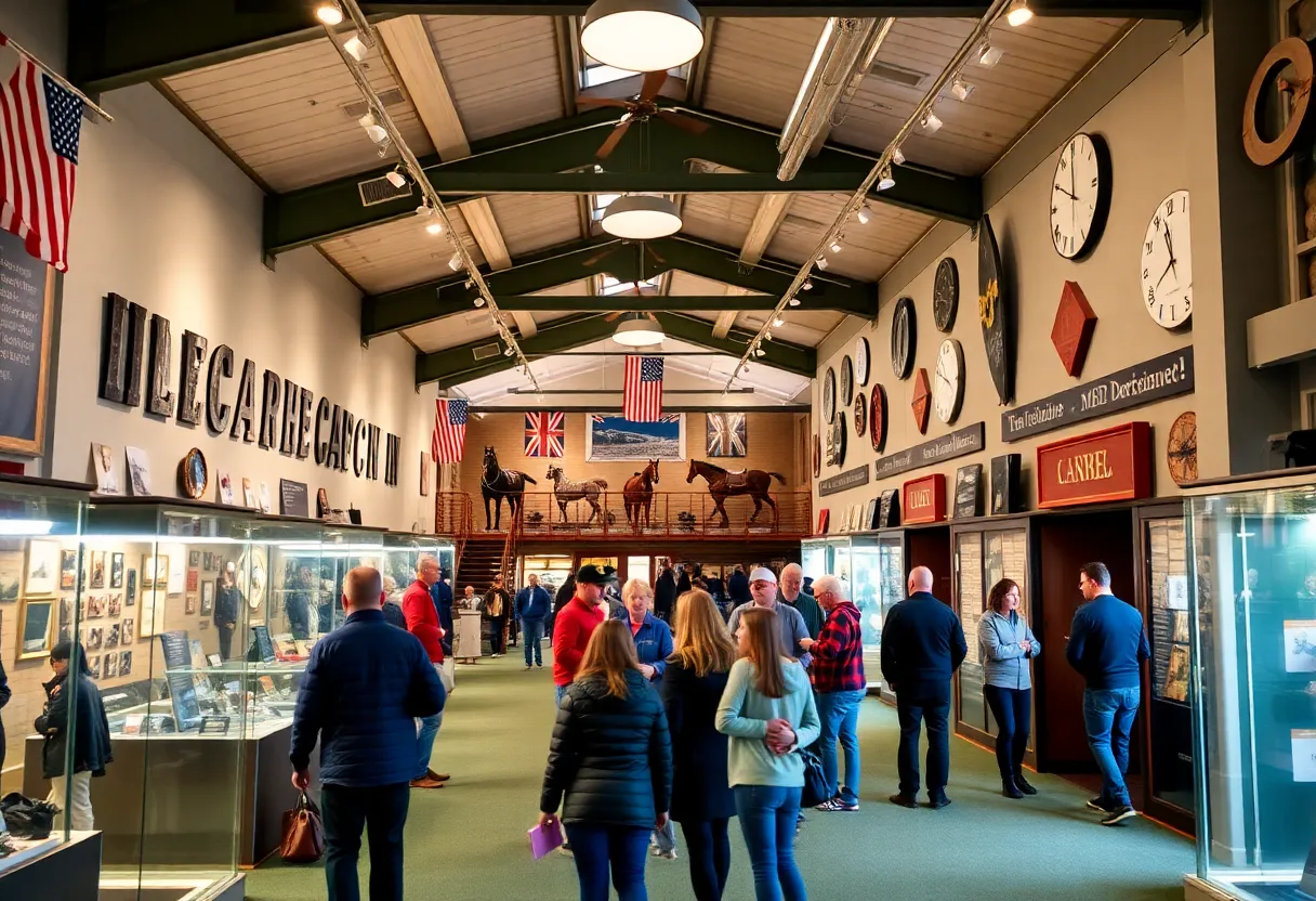 Visitors exploring the exhibits at the Kentucky Derby Museum