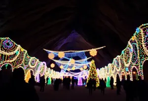 Underground Christmas light show at Lights Under Louisville