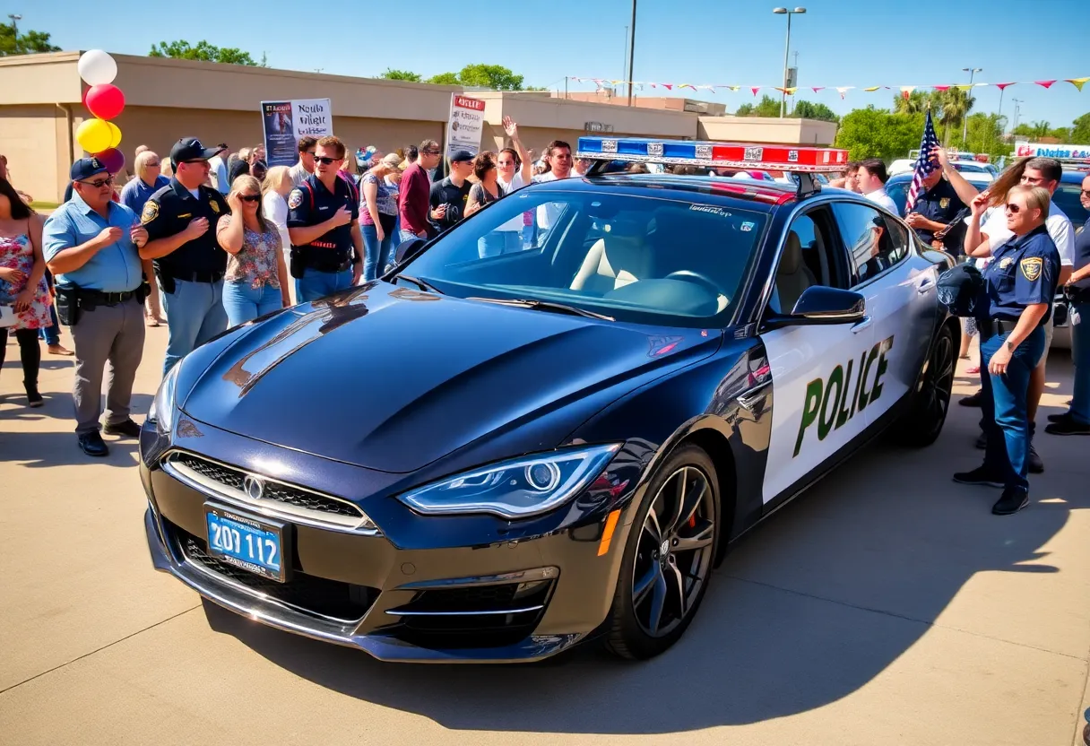 Community members participating in LMPD Foundation raffle event