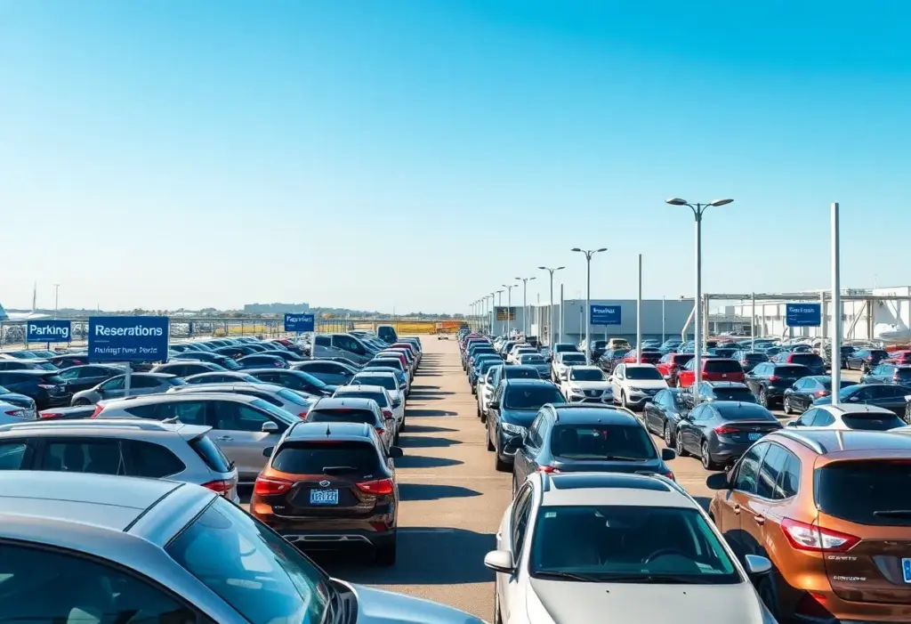 Parking area at Louisville Muhammad Ali International Airport