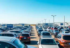 Parking area at Louisville Muhammad Ali International Airport