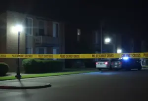 Police investigating a shooting incident in an apartment complex in Louisville