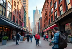 Cityscape of Louisville showcasing local businesses and entrepreneurs