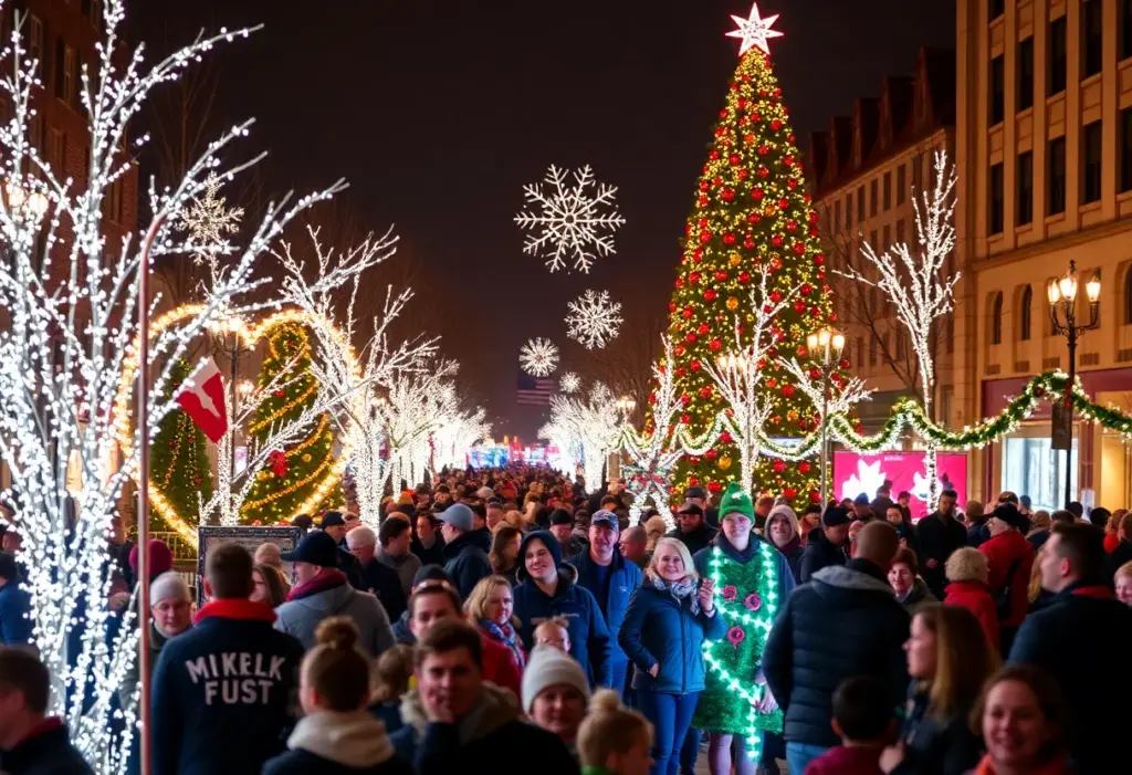 Louisville Christmas events with holiday lights and decorations
