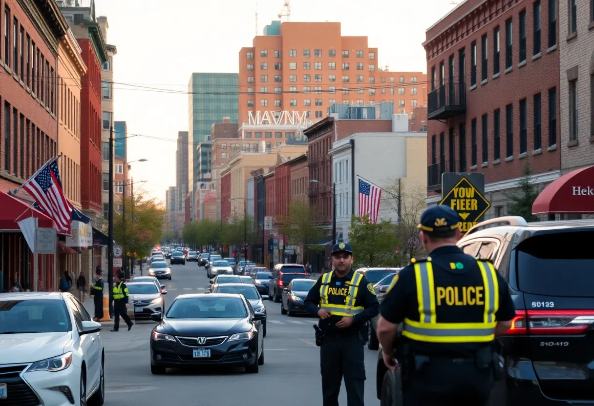 A picturesque view of Louisville Kentucky showcasing community life.