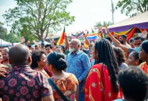 Community members celebrating the Martin Luther King Jr. Freedom Award in Louisville