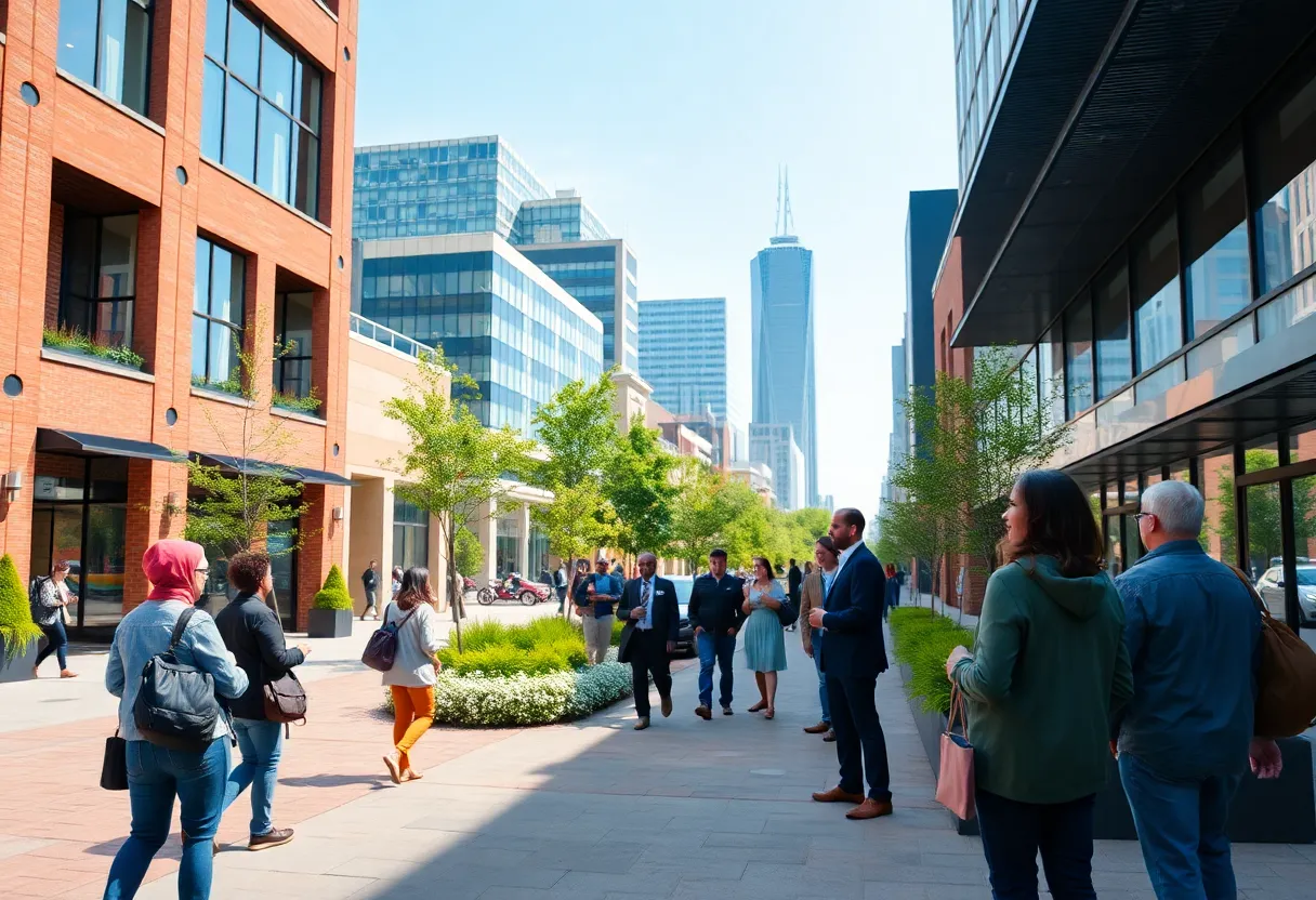 Skyline of Louisville's downtown area exemplifying economic vitality and community development.