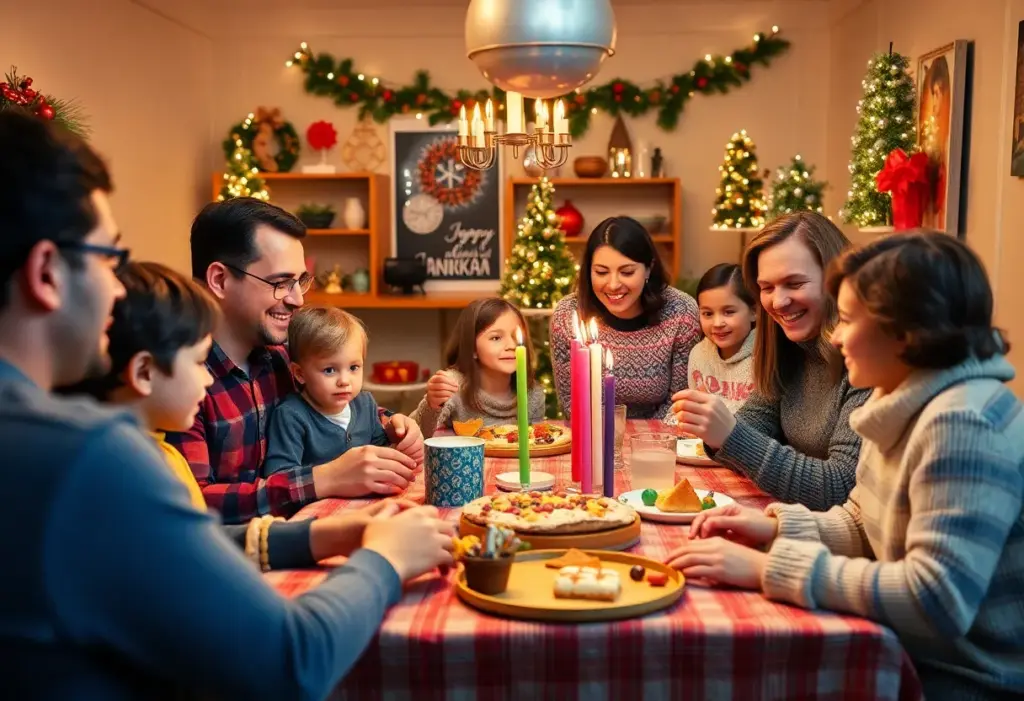 Families celebrating Hanukkah in Louisville