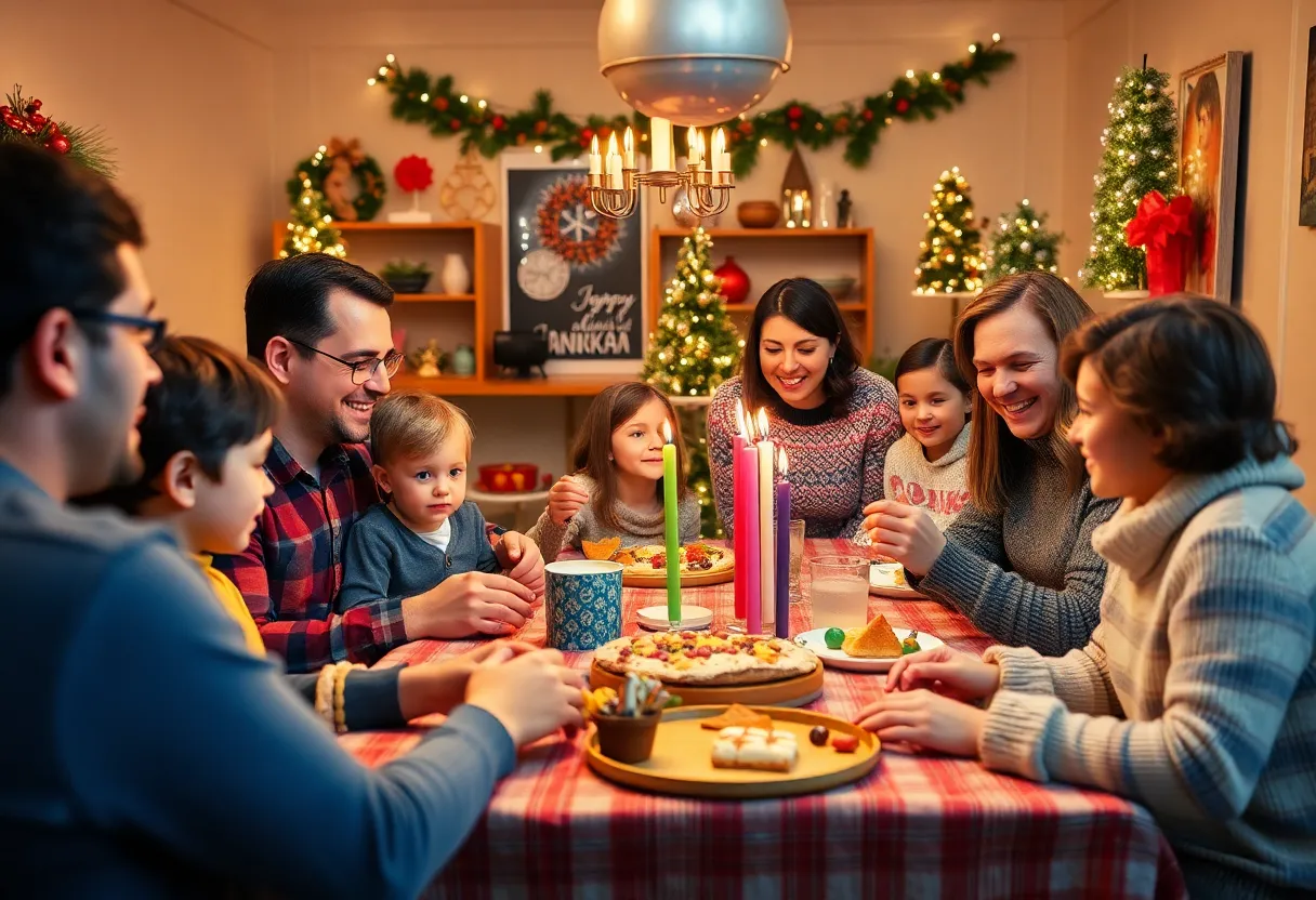 Families celebrating Hanukkah in Louisville