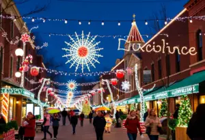 Families enjoying festive events in Louisville