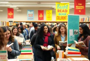 People participating in the Louisville Library book sale.
