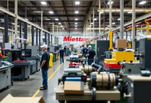 Workers in a manufacturing facility in Louisville