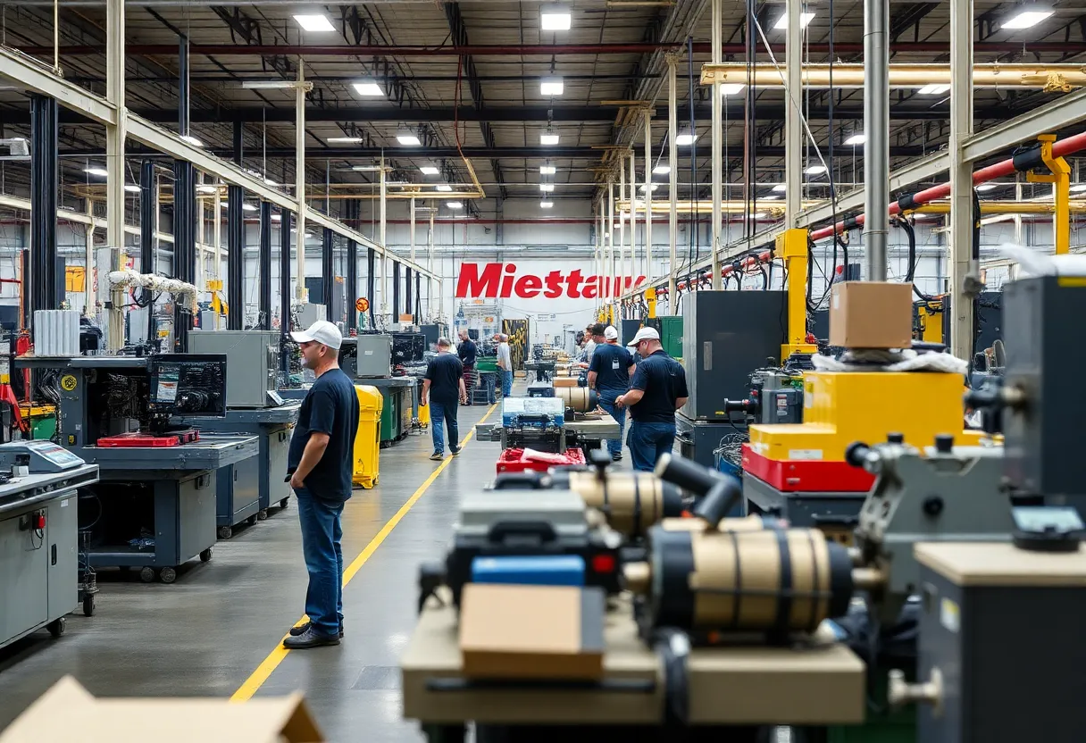 Workers in a manufacturing facility in Louisville