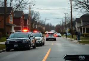 Residents discussing safety measures in a Louisville neighborhood
