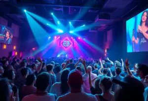 Audience enjoying a live music concert at Planet of the Tapes, Louisville.