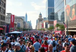 Crowd at a major event in Louisville