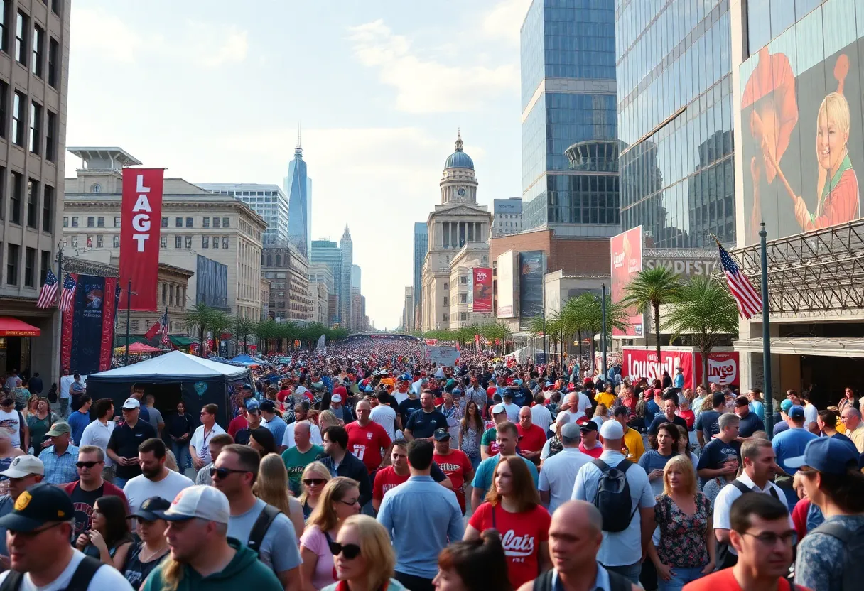 Crowd at a major event in Louisville