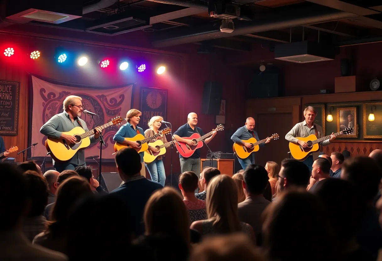 Duo concert featuring bluegrass musicians performing live