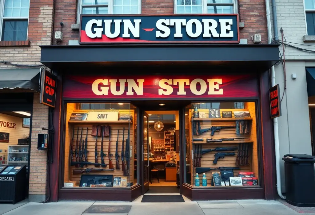 Exterior view of the new gun store in Louisville’s Highlands neighborhood