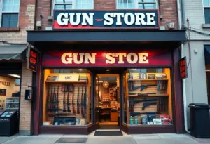 Exterior view of the new gun store in Louisville’s Highlands neighborhood
