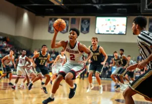 North Carolina Tar Heels playing against Kentucky Wildcats in basketball