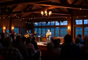 Audience enjoying a country music performance at the North of Nashville Songwriters Series.