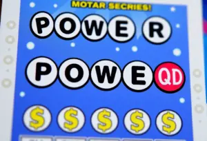 Colorful Powerball lottery ticket display with vibrant graphics