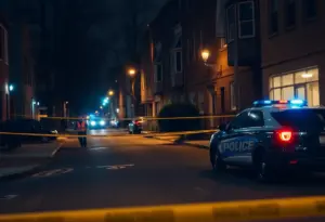 Police investigation scene in southwest Louisville