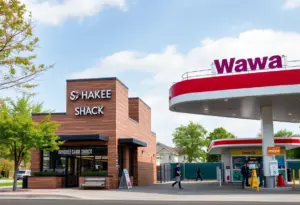 Illustration of Shake Shack and Wawa gas station developing in Jeffersonville
