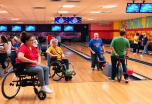 Athletes participating in the Special Olympics Kentucky Bowling Tournament.