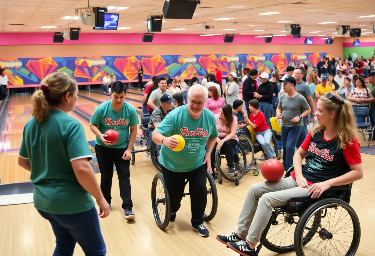 Athletes competing at the Special Olympics Kentucky Bowling Tournament