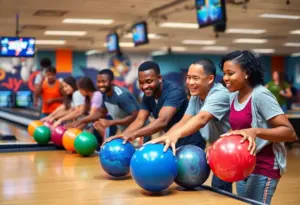 Athletes participating in the Special Olympics Kentucky Bowling Tournament
