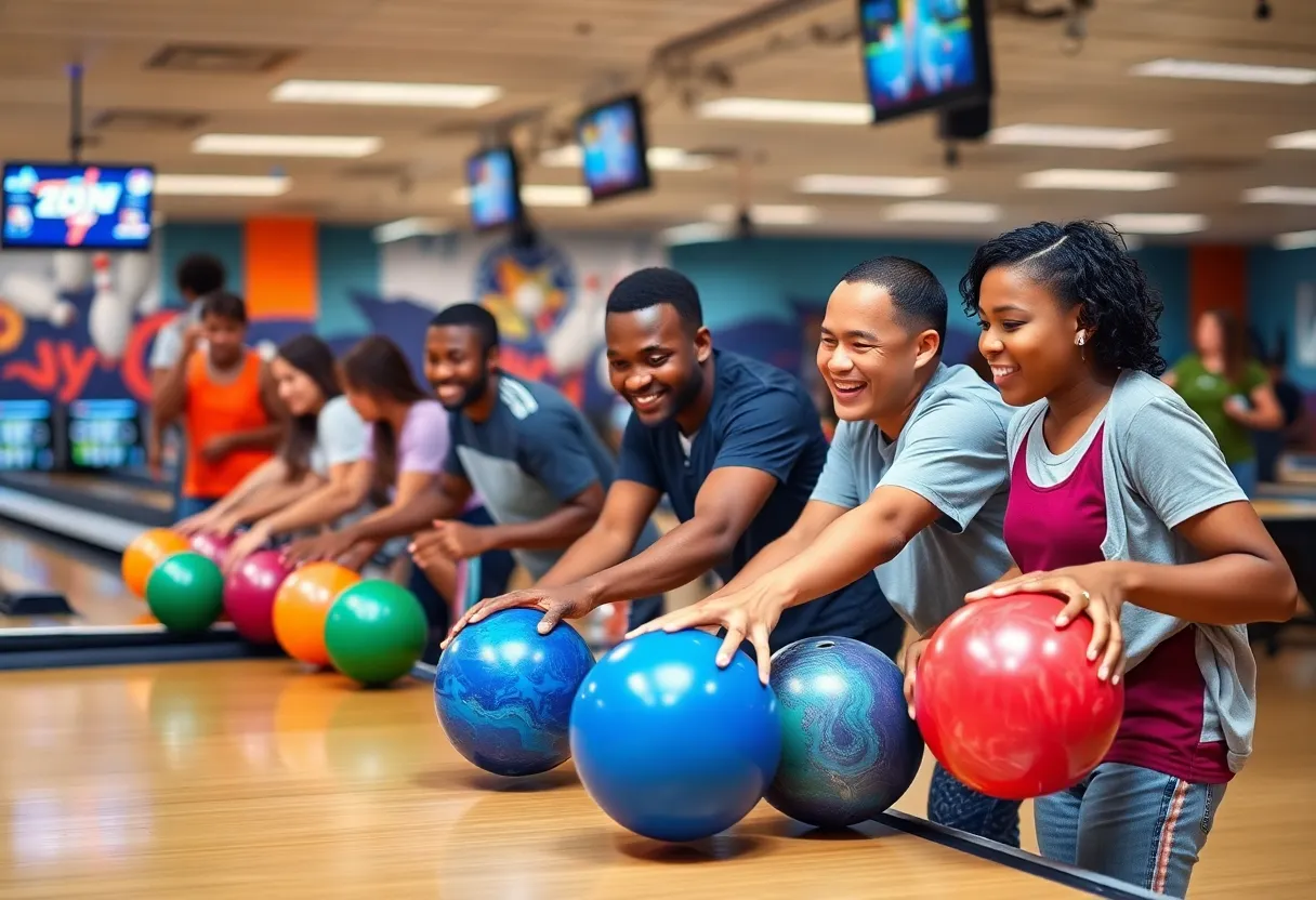Athletes participating in the Special Olympics Kentucky Bowling Tournament