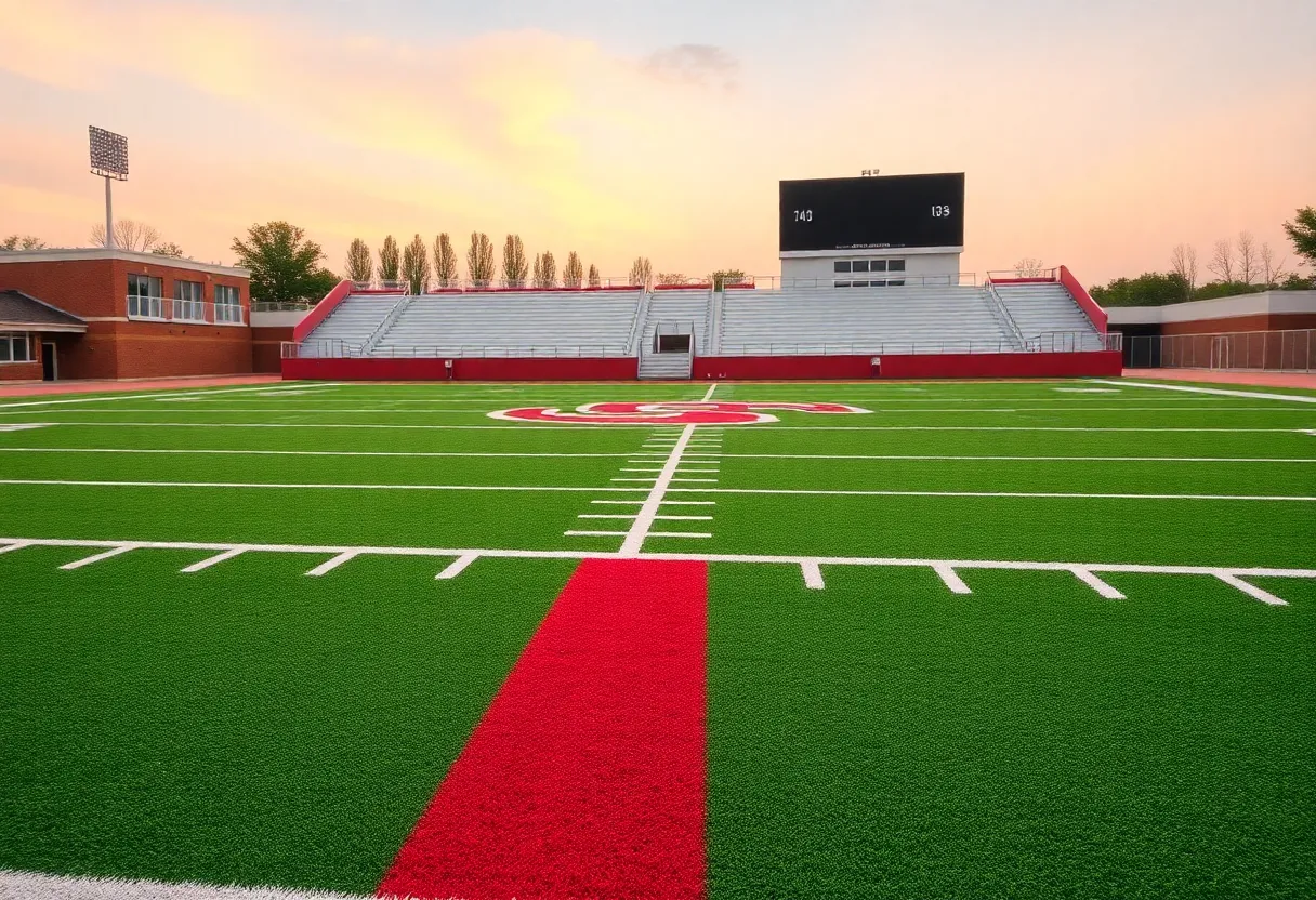 New athletic complex at St. Xavier High School featuring upgraded football field and stadium