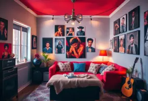 Themed room at You Belong With Me BnB inspired by Taylor Swift.