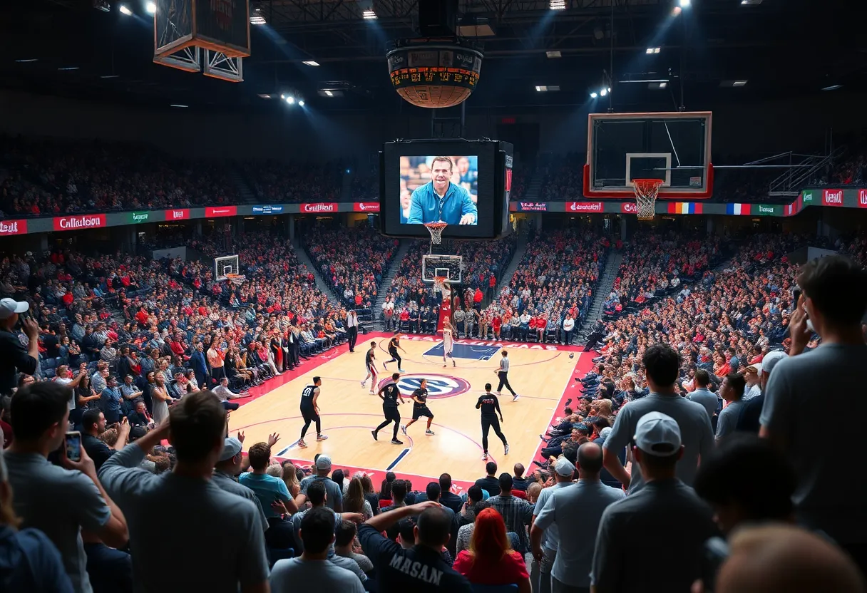 Tennessee Volunteers basketball team during a game against Louisville Cardinals
